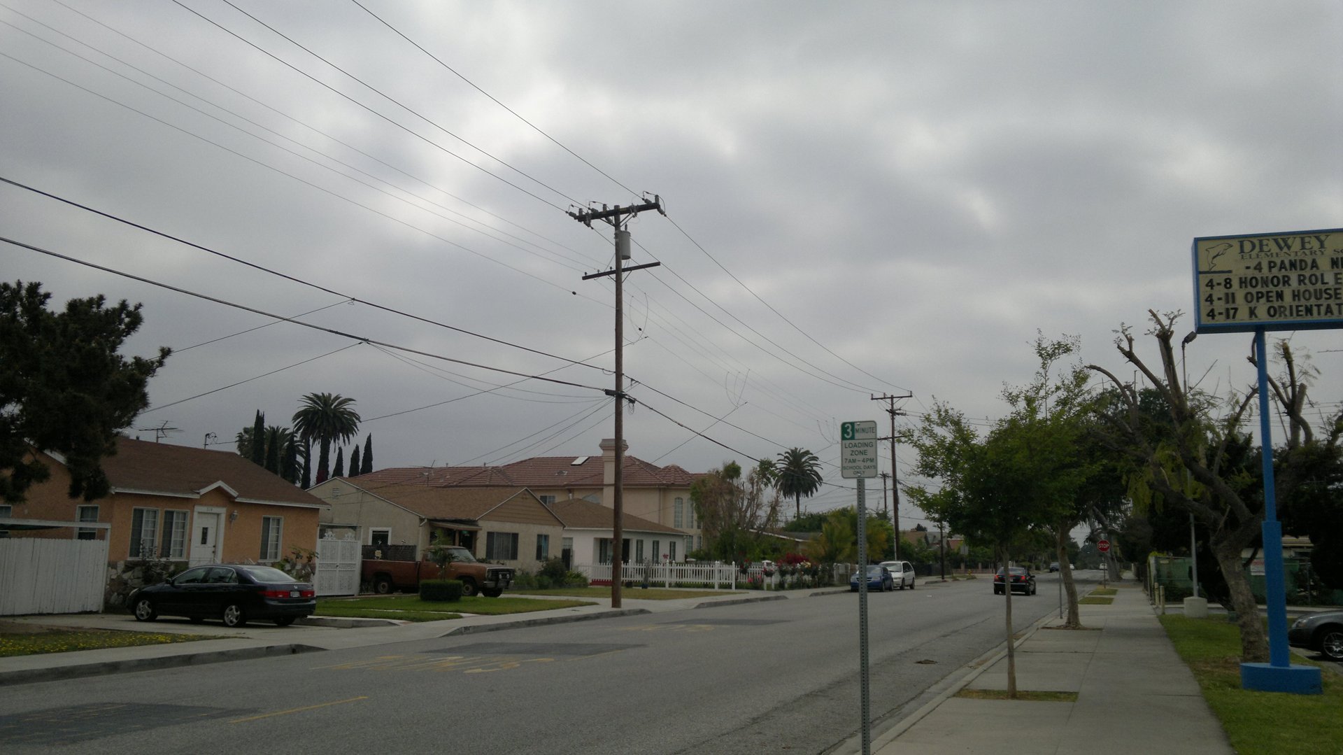Residential street in the Garvey area of Rosemead, photographed in April 2013