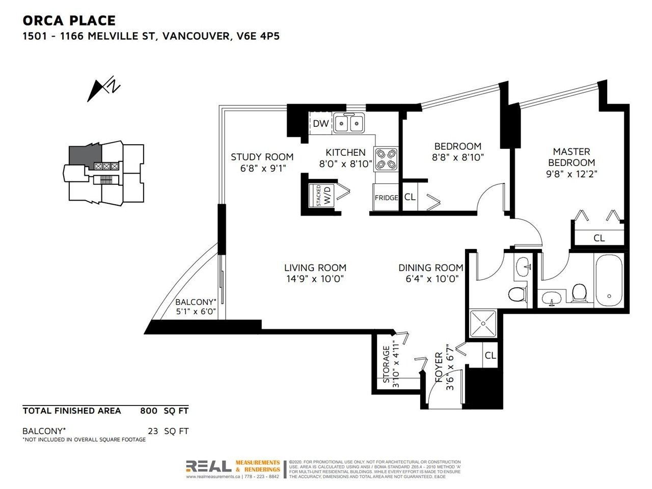 1166 Melville St, #1501