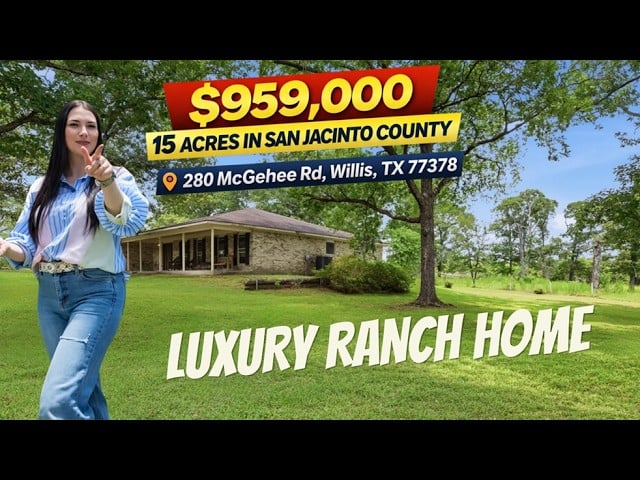 Luxury Ranch Home on 15 Acres in Willis, TX