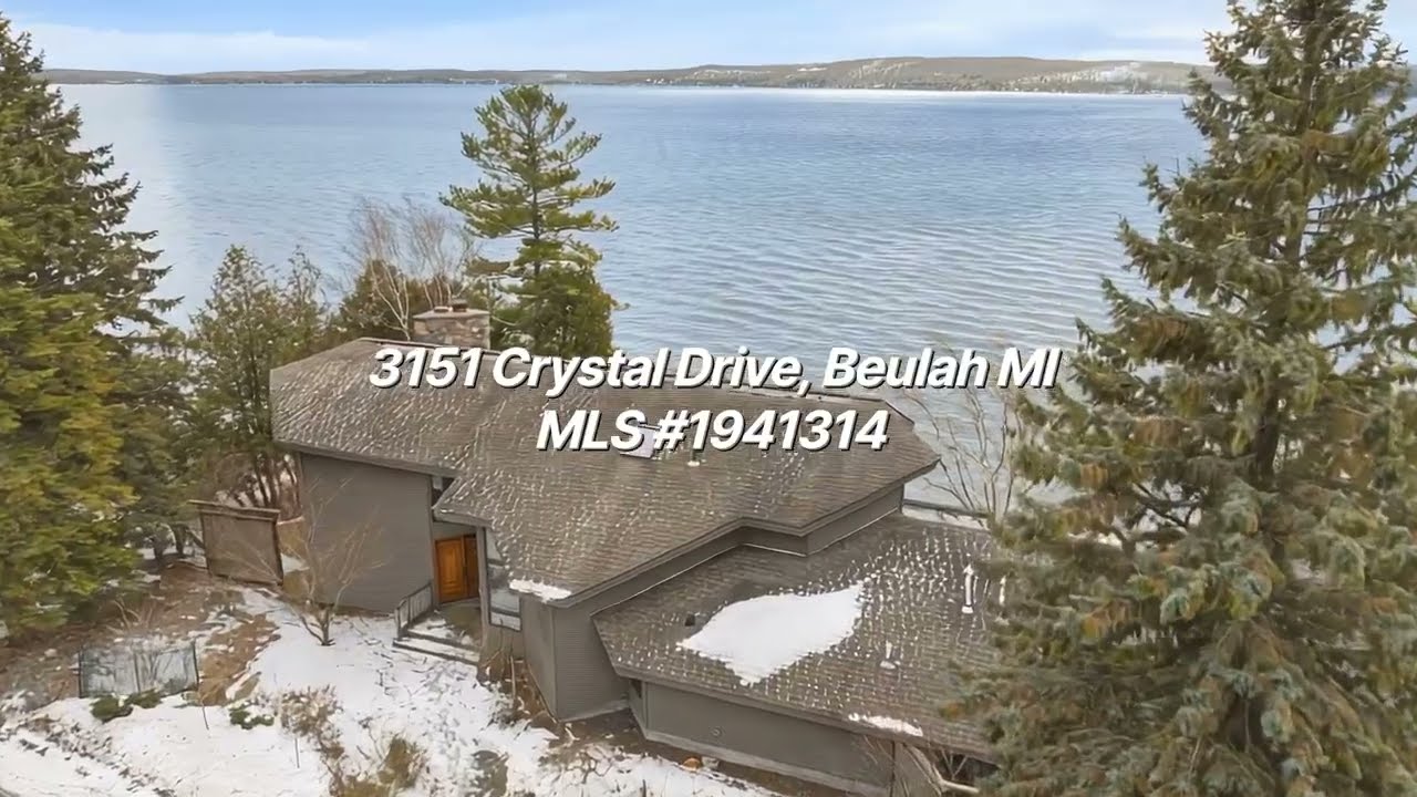 Crystal Lake Waterfront Home Tour | 160’ Frontage, Sunset Views & Private Lake Access | Michigan