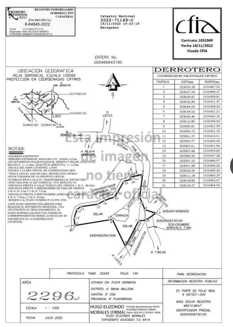 Prime Ready-to-Build Lot in Playa Hermosa with Included 3D Home Design