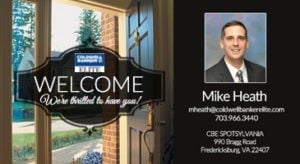 Welcome announcement introducing Mike Heath at Coldwell Banker Elite.