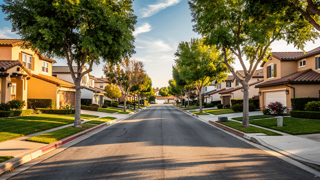 Tree-lined residential street with single-family homes in Reseda California - neighborhood guide 2026 San Fernando Valley