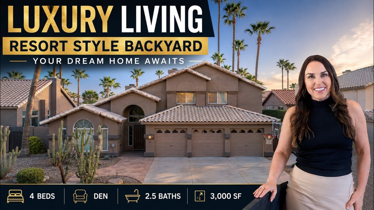 Moving to Phoenix Arizona? Tour This 4 Bed Home in Lakewood with Pool & Mountain Views