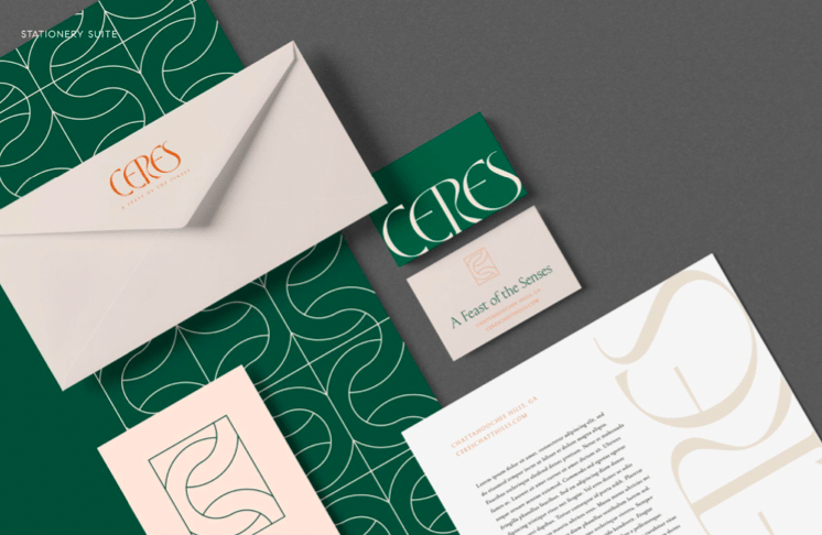 Coastal estate branding collateral