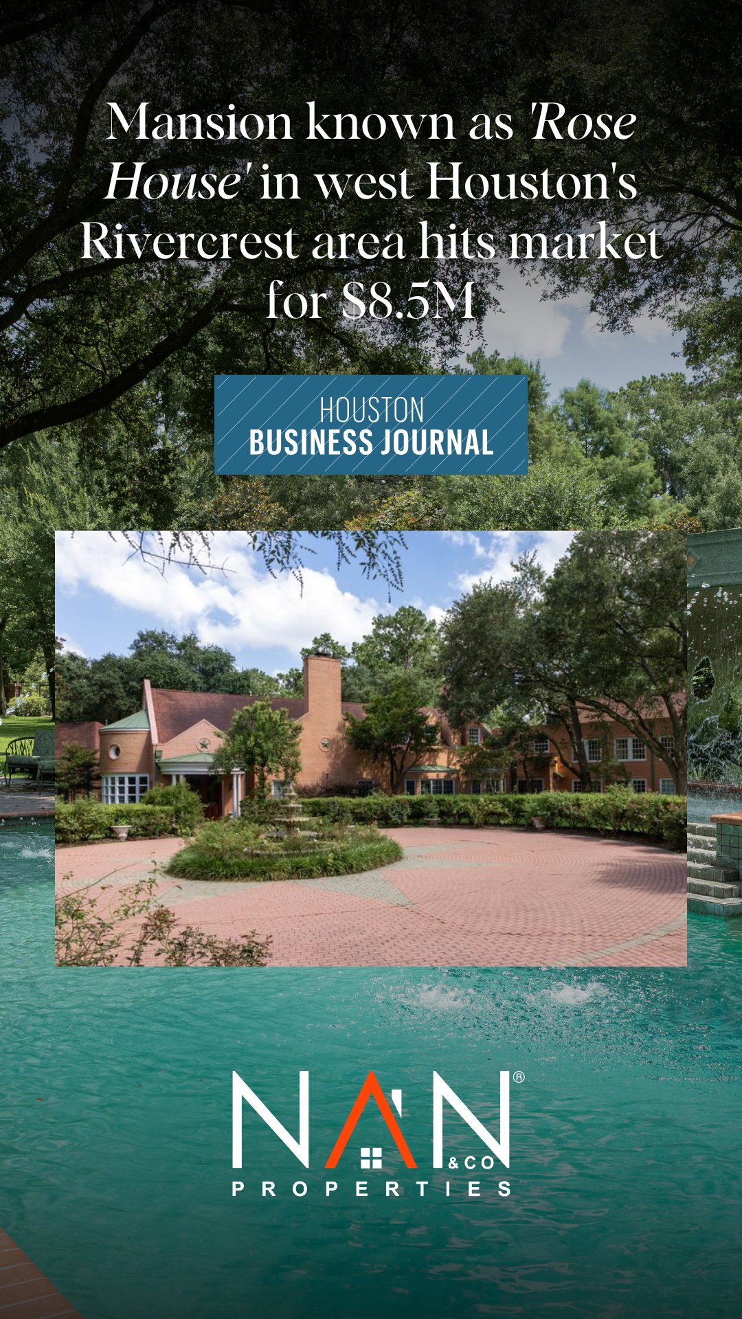 Mansion known as 'Rose House' in west Houston's Rivercrest area hits market for $8.5M
