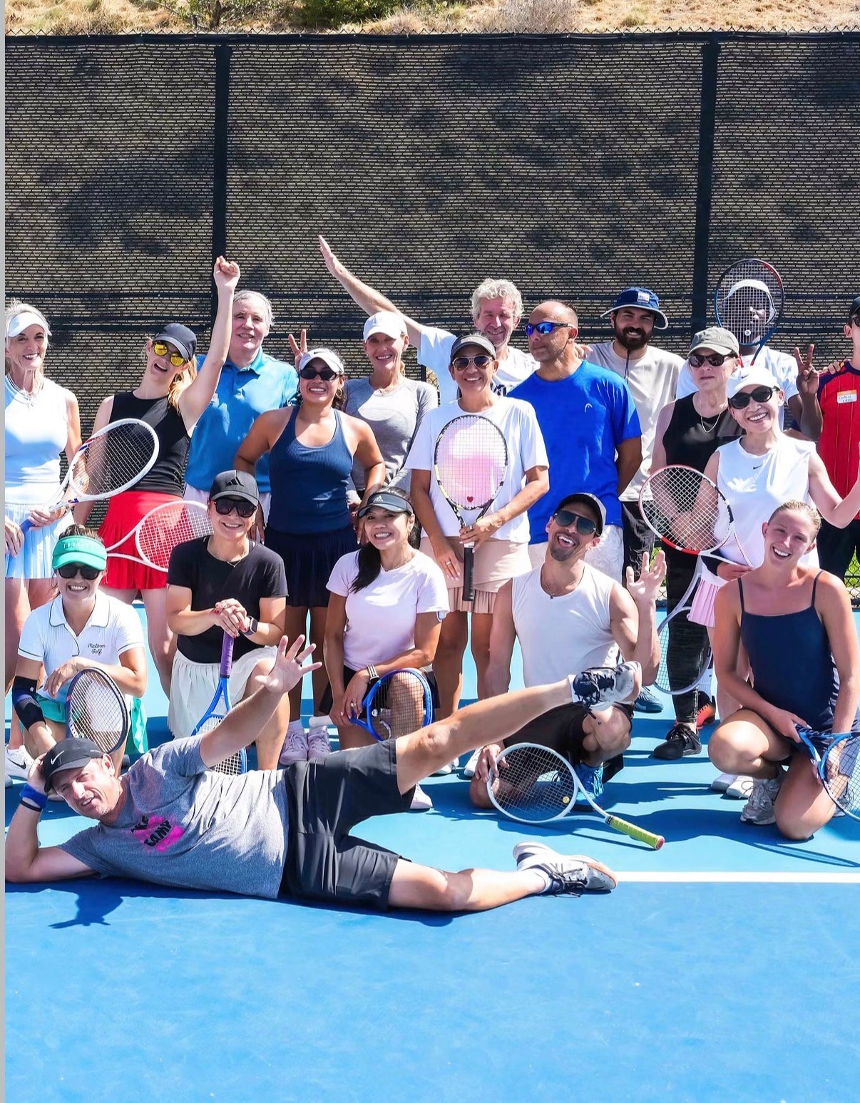 Group of pickleball players