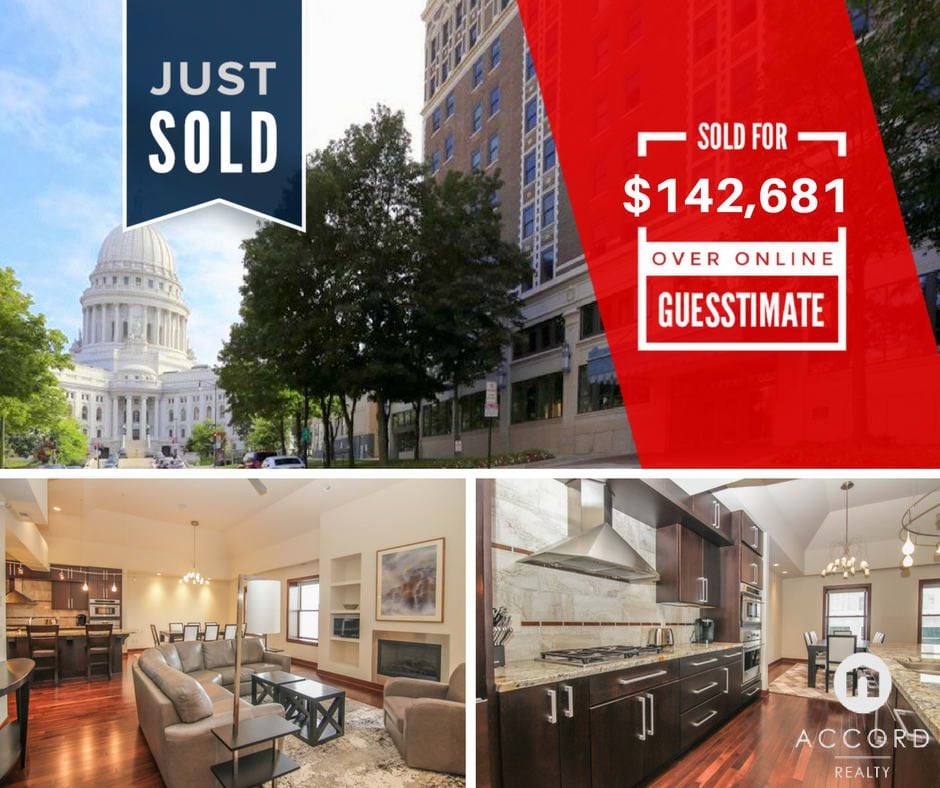 Just-sold condo at The Loraine, sold for $142,681 over the online guesstimate.