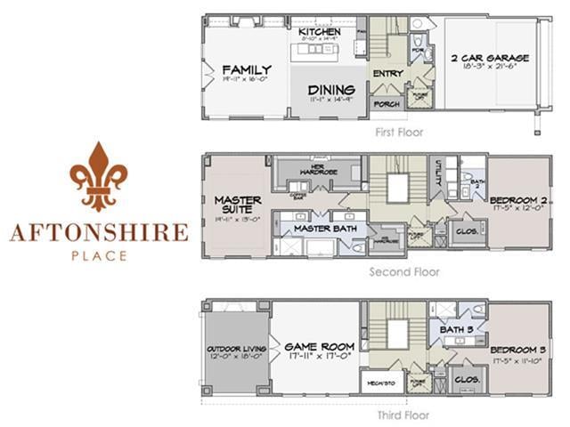 Aftonshire Place houston floor plan a