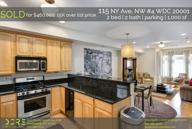 115 New York Ave, NW #4 Sold for $15,000 Over List Price!