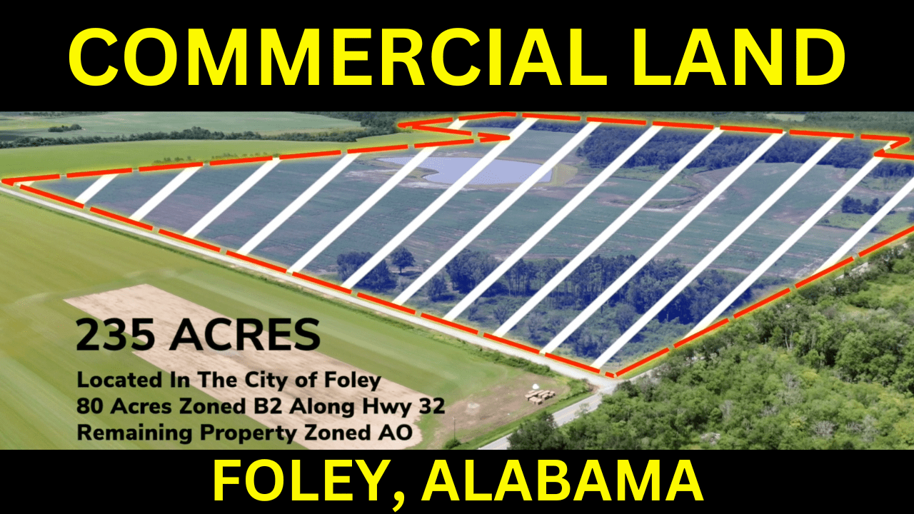 235 Acres in Foley, AL Zoned B2 and AO