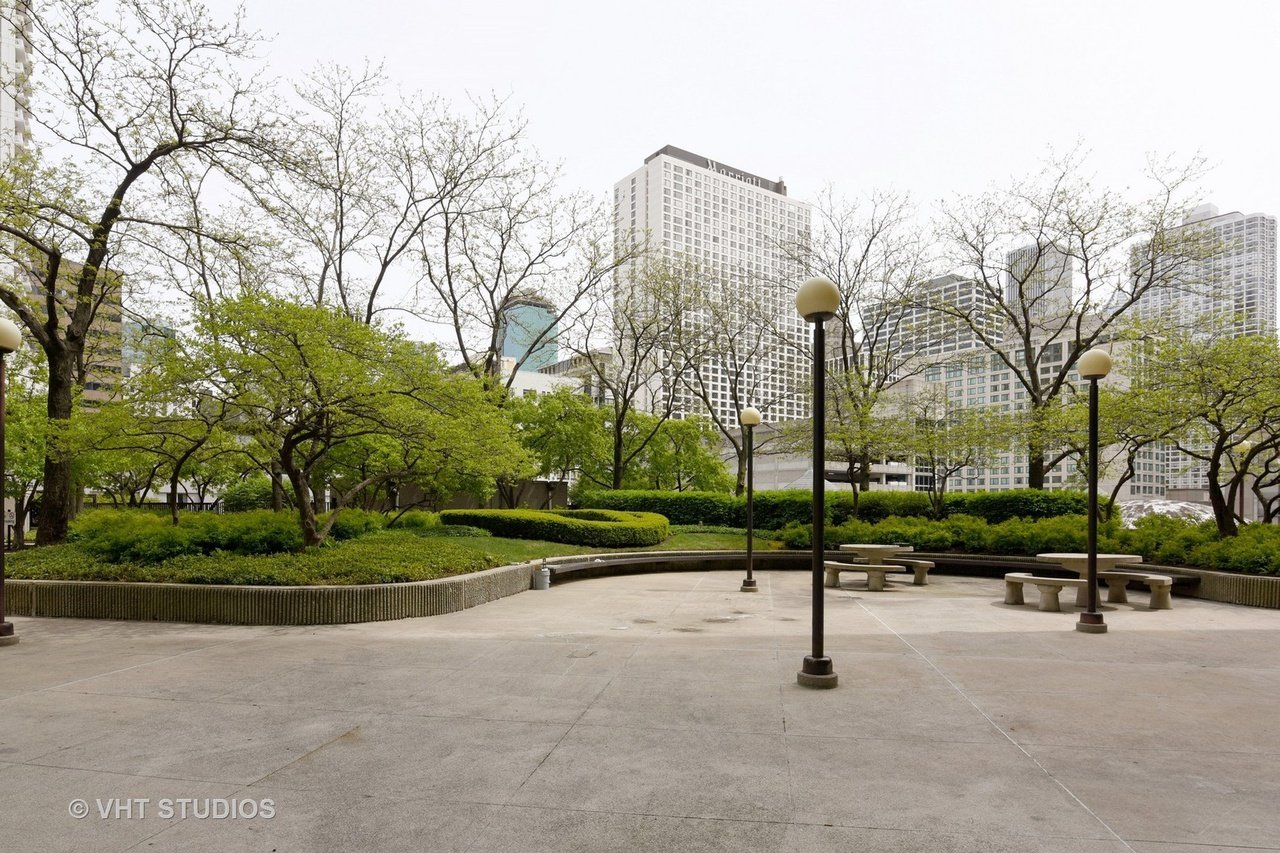 Photo of the park and gardens at 10 E Ontario | Ontario Place