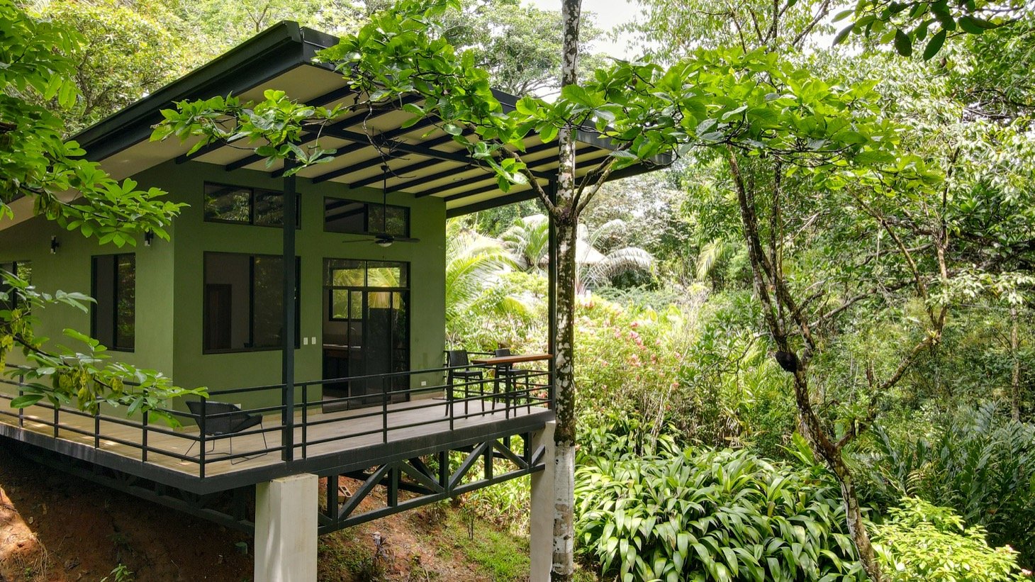 Modern House For Sale With Jungle View, Peaceful Stream, and Rental Cabins