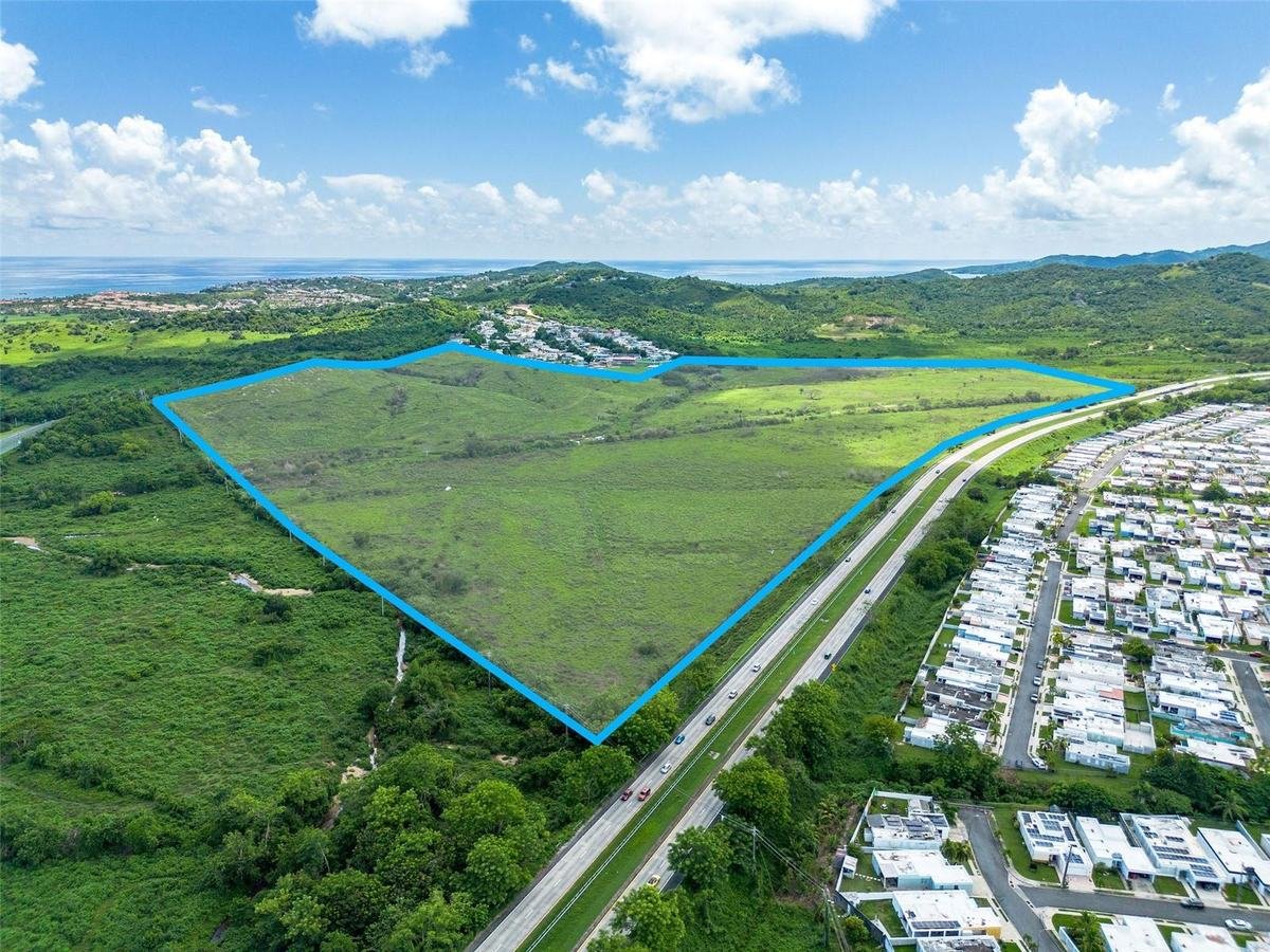 Aerial view of the PR-906 land parcel near Palmas del Mar in Humacao