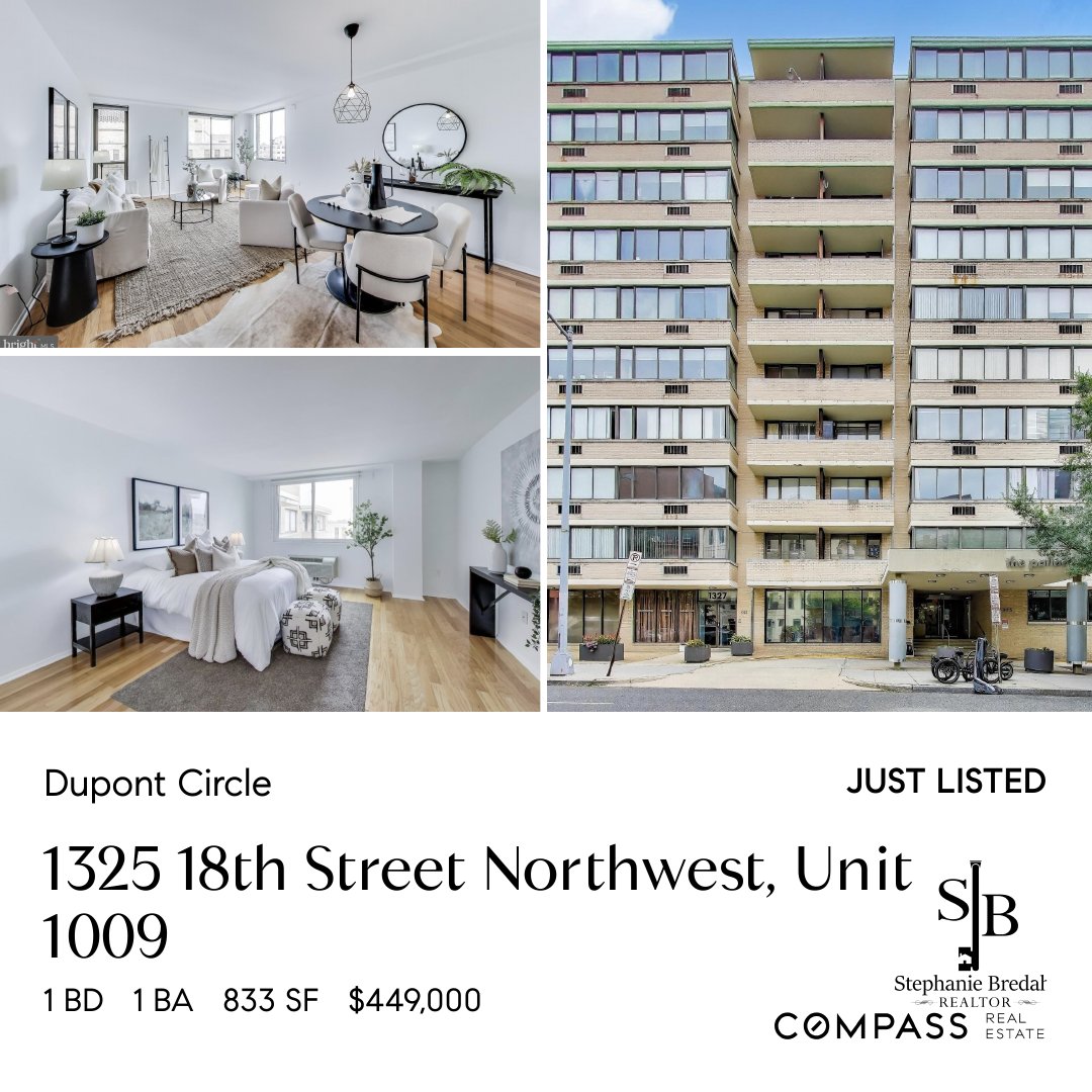 Just Listed: 1325 18th St NW, Unit 1009 Washington, DC 20036