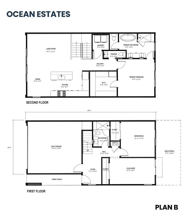 Floor plan options of Ocean Estates in Houston, TX