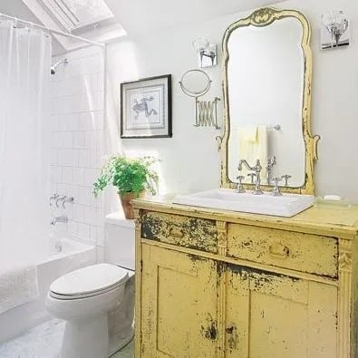 Repurposed Bathroom Vanity