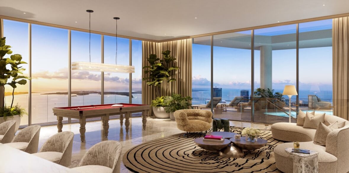 Inside the Upper Penthouses at Baccarat Residences Miami