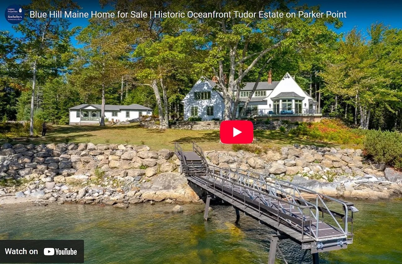Blue Hill Maine Home for Sale | Historic Oceanfront Tudor Estate on Parker Point
