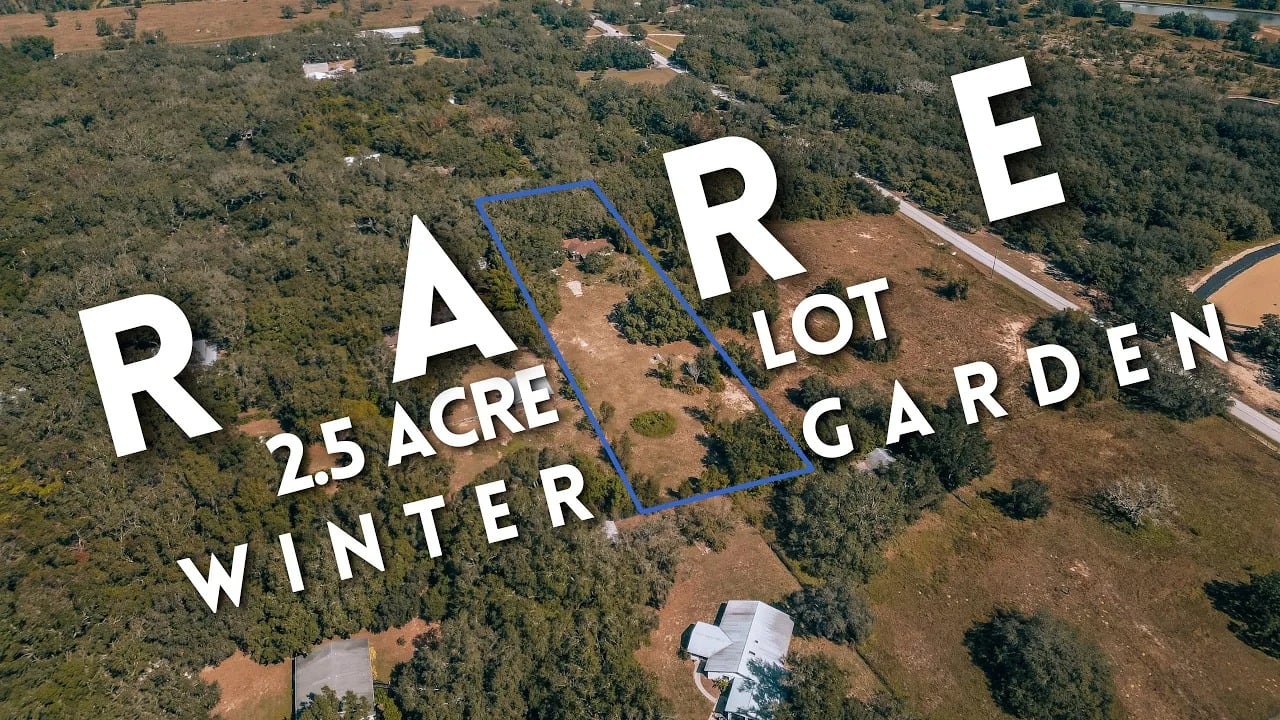 Rare 2.5 Acre Lot in Winter Garden – Build Your Dream Home Here!