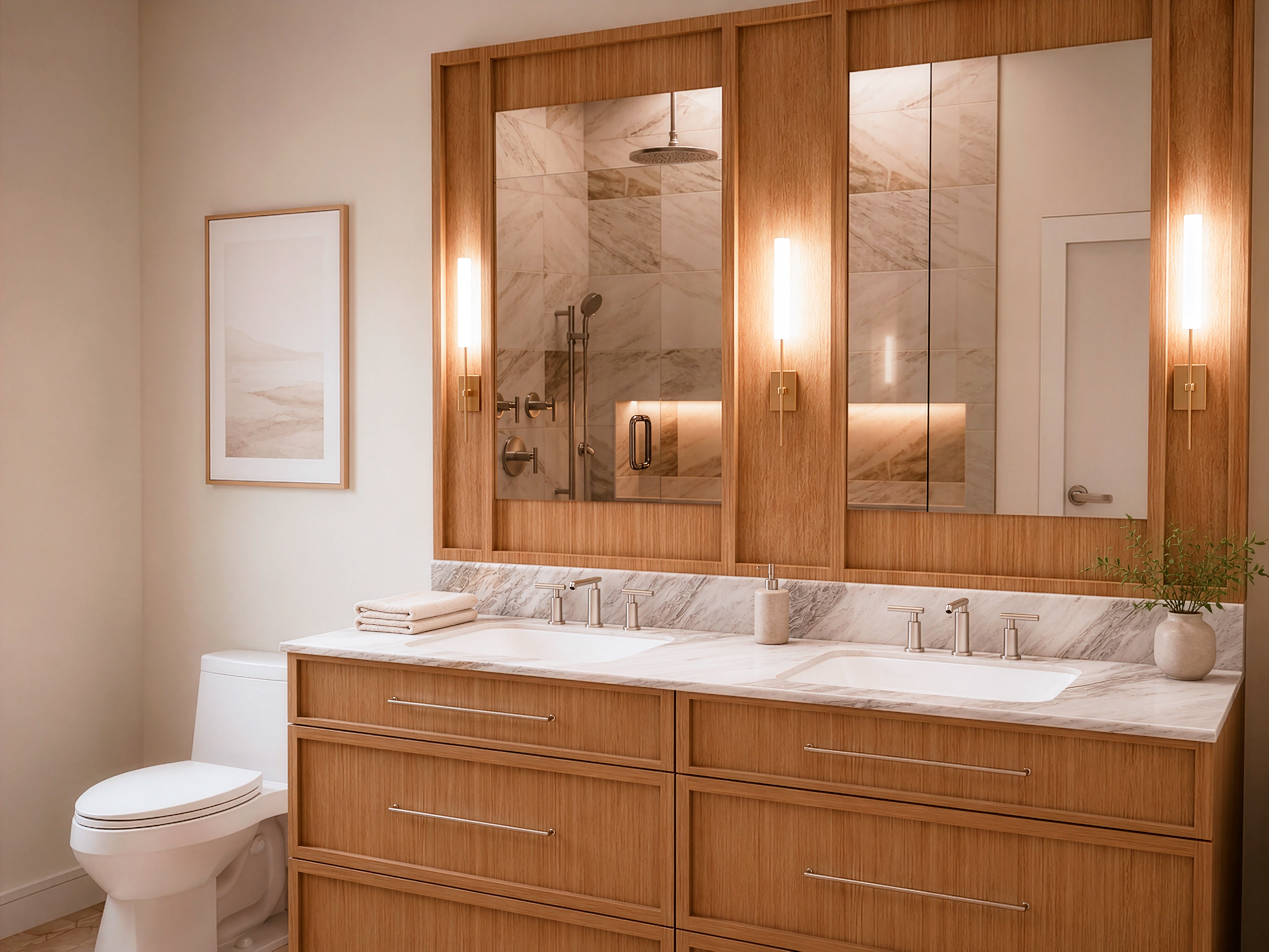 Custom bathroom woodwork