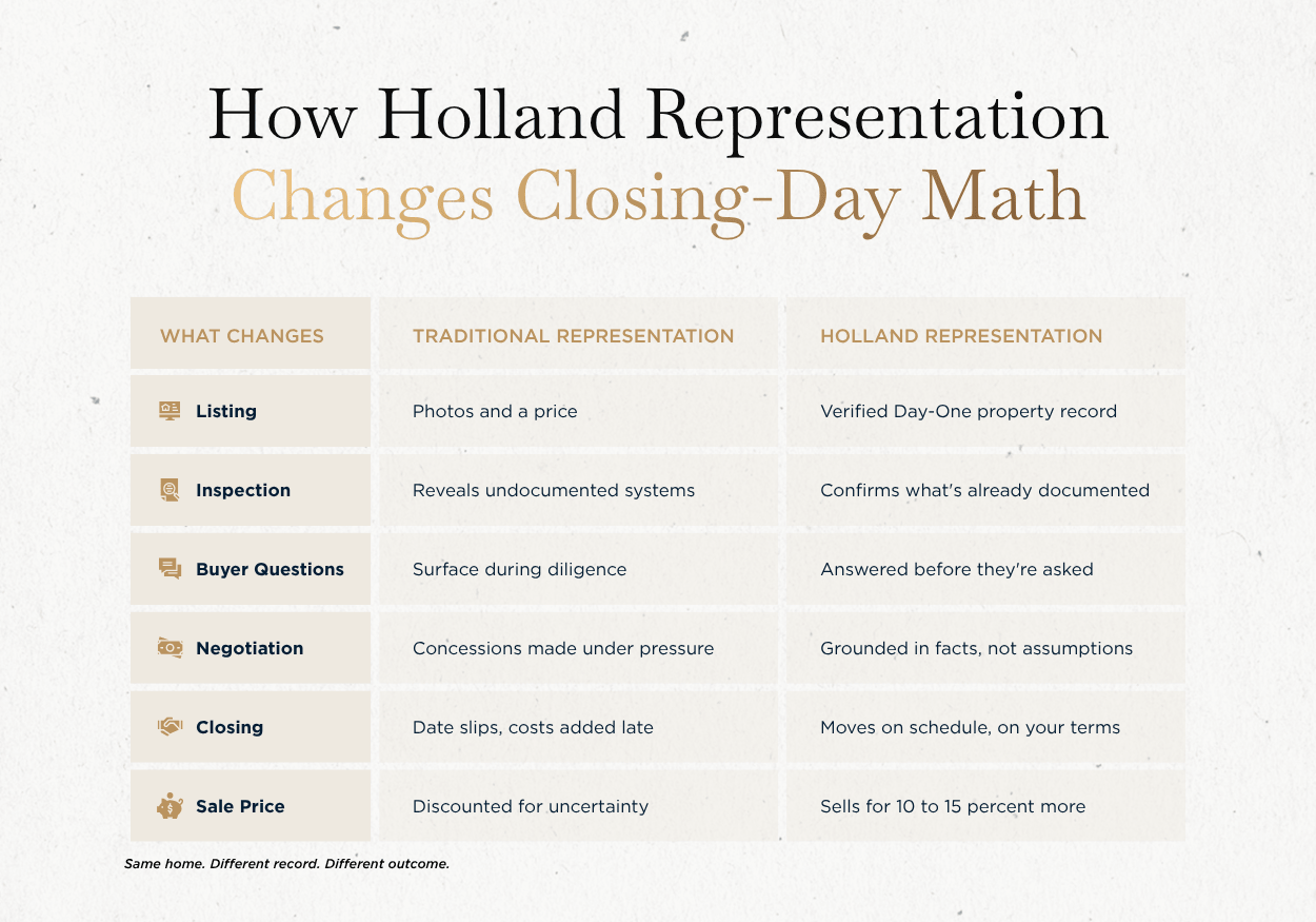 Traditional vs Holland representation