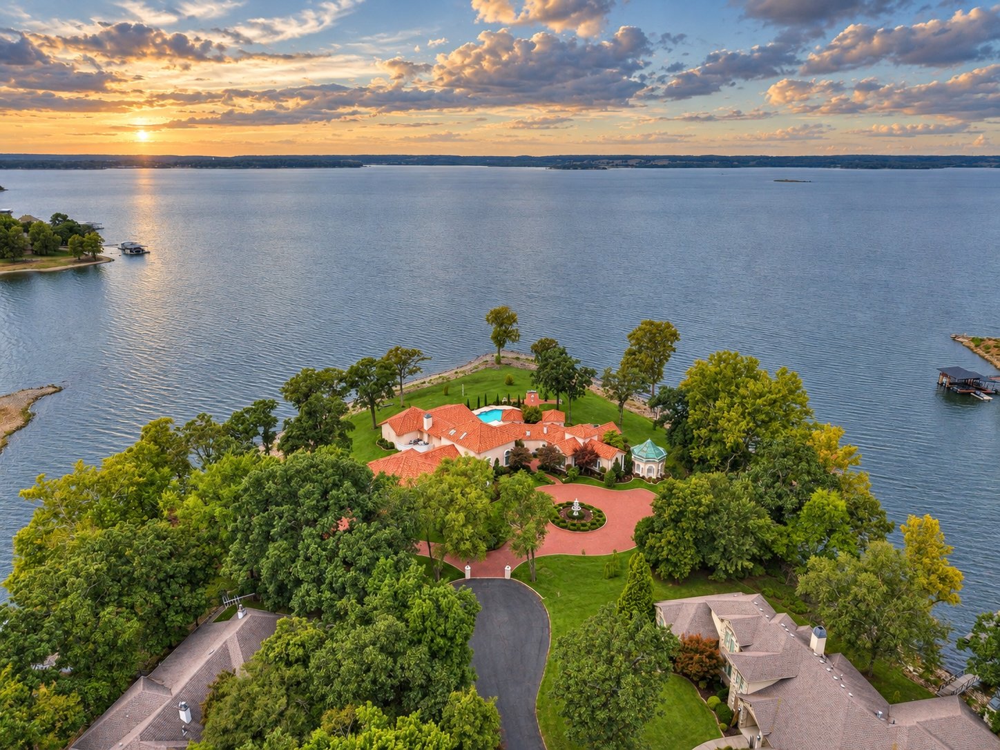 Mediterranean Estate Surrounded by the Beauty of Grand Lake 