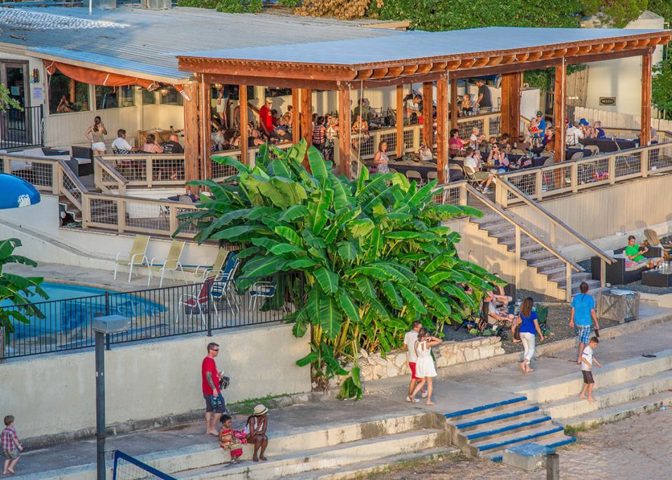 Guest houses with green lawn