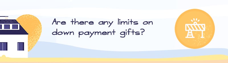 Are there any limits on down payment gifts?