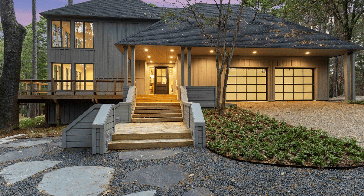 front porch and front door of home