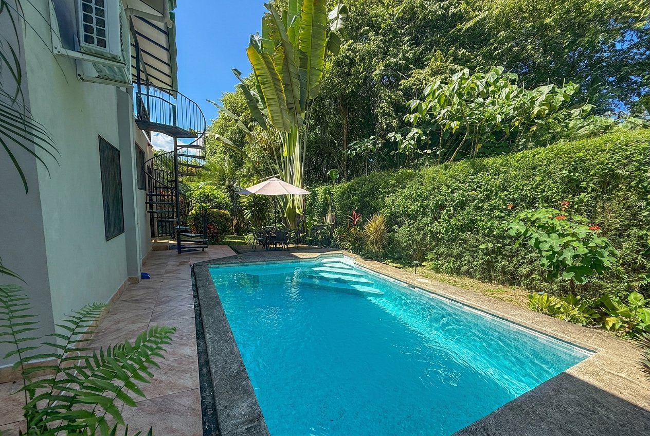 Serene 2-Bedroom Jungle Sanctuary with Private Pool & Gorgeous Balcony Views on Calle Buganvillea in Ojochal Costa Rica