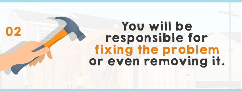 Step 02: You will be responsible for fixing the problem or even removing it.