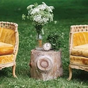 Repurpose Wed, Tree Stumps