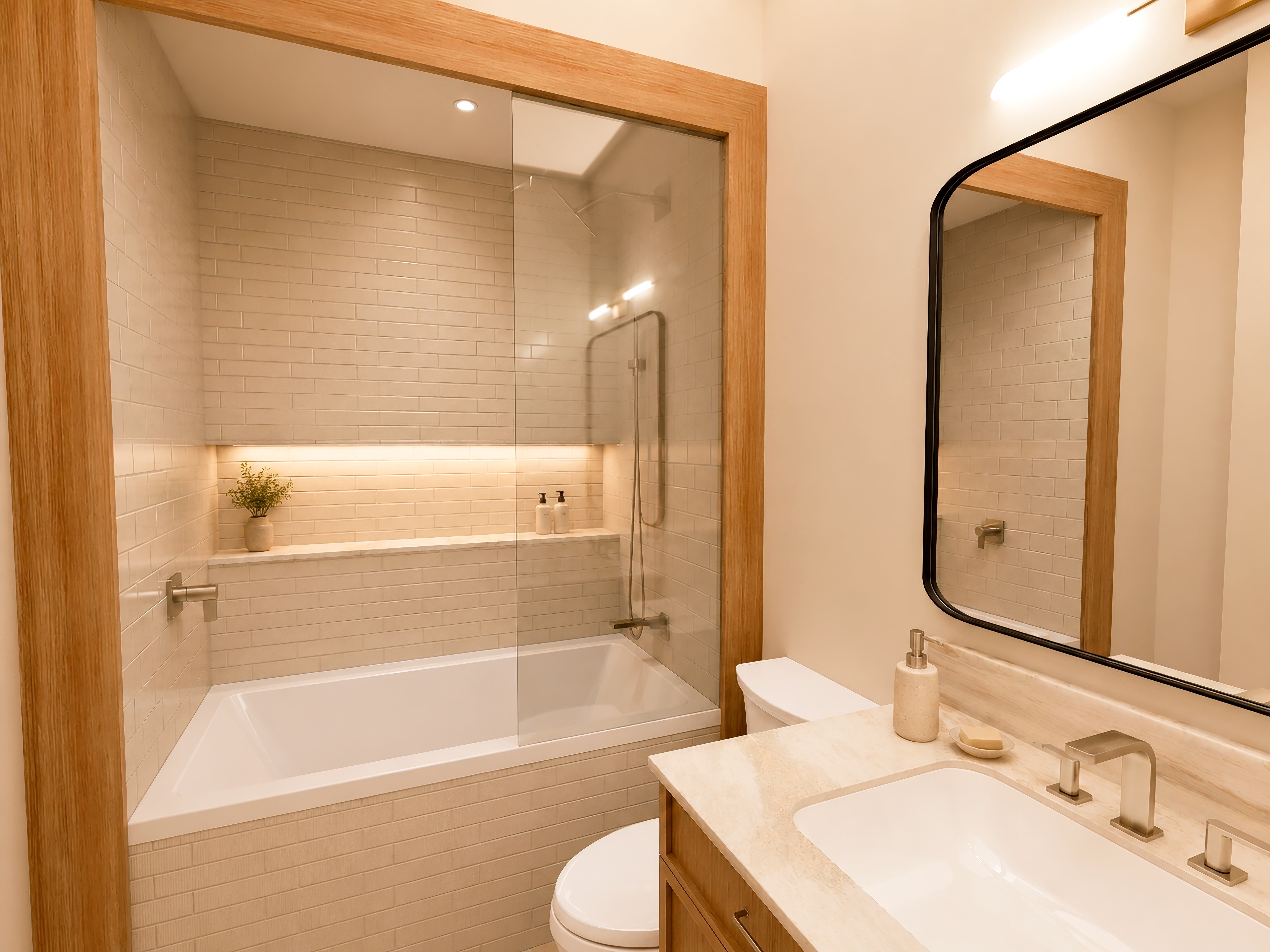 Secondary bathroom at Cedar Commons