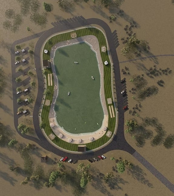 Enjoy fun yard games on the shore!