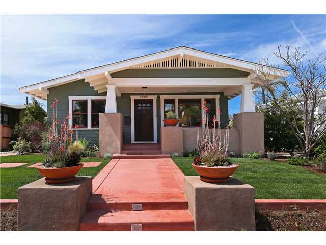 Historic Craftsman home near Morley Field in North Park, San Diego, sold by Dawn Leahy, featuring charming architecture.