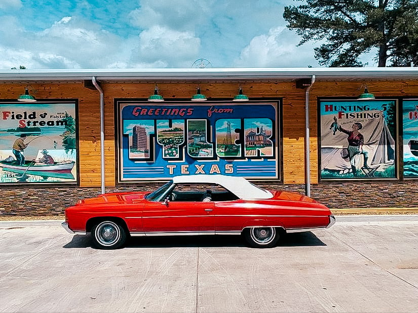 Vintage Car at Lake Tyler