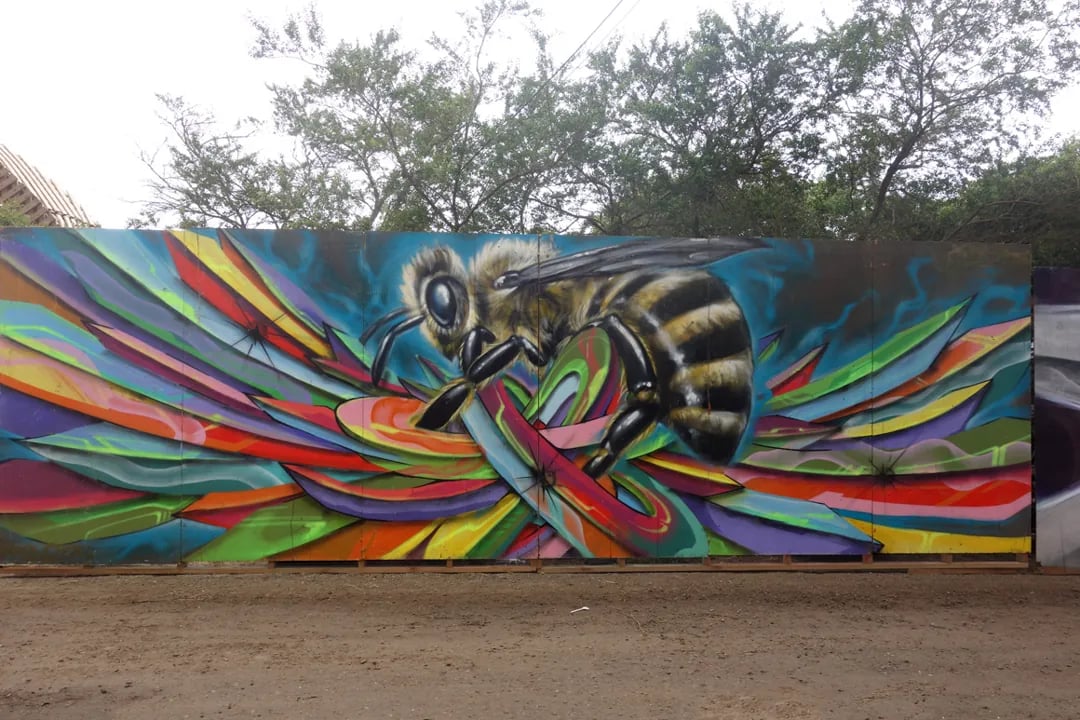 Artistic installation or mural from Outside Lands