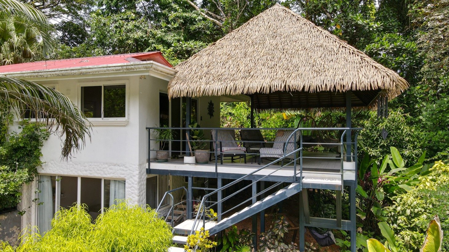 Modern House For Sale With Jungle View, Peaceful Stream, and Rental Cabins