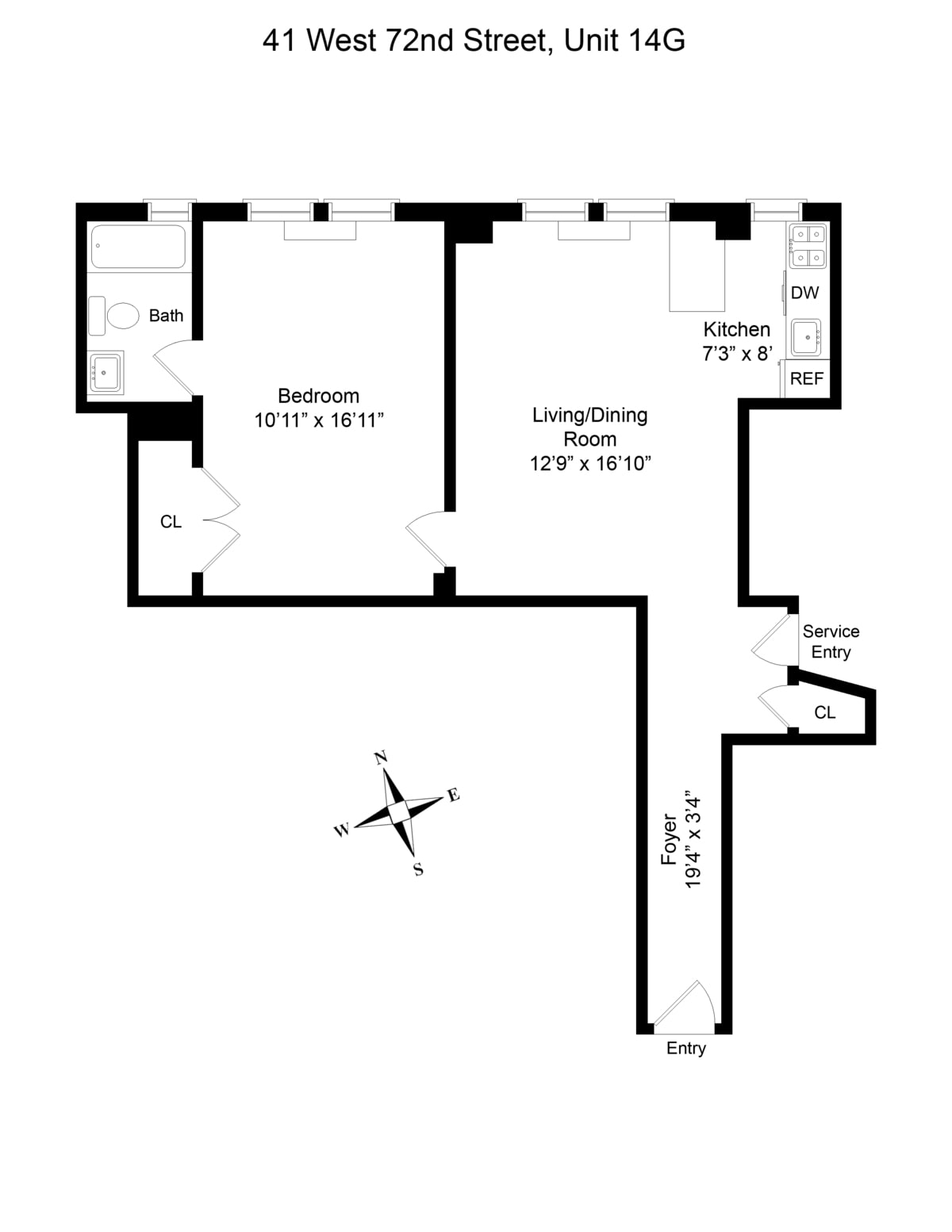 41 W 72nd St., #14G