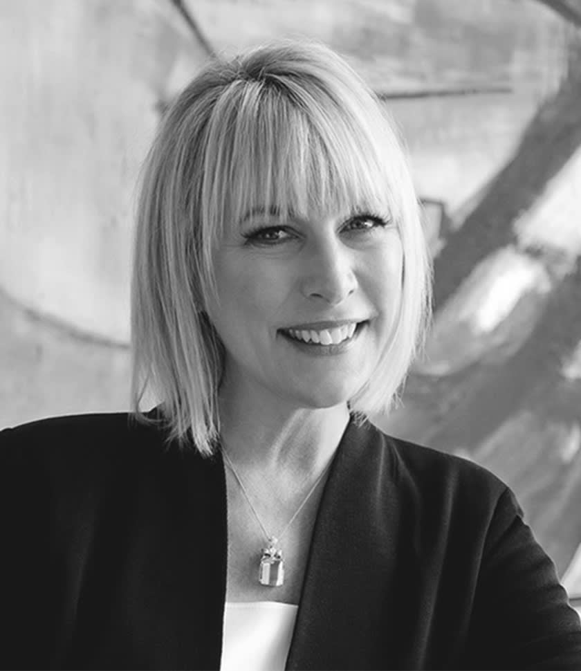 black and white profile photo of realtor Liz Dini