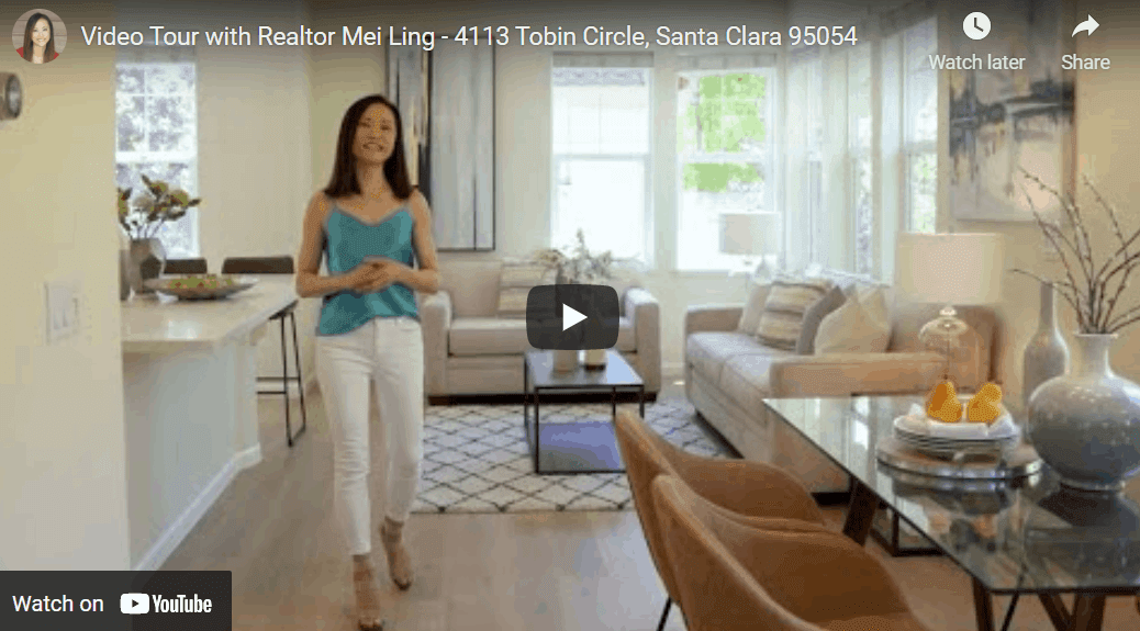 Video Tour with Realtor Mei Ling – 4113 Tobin Circle, Santa Clara 95054