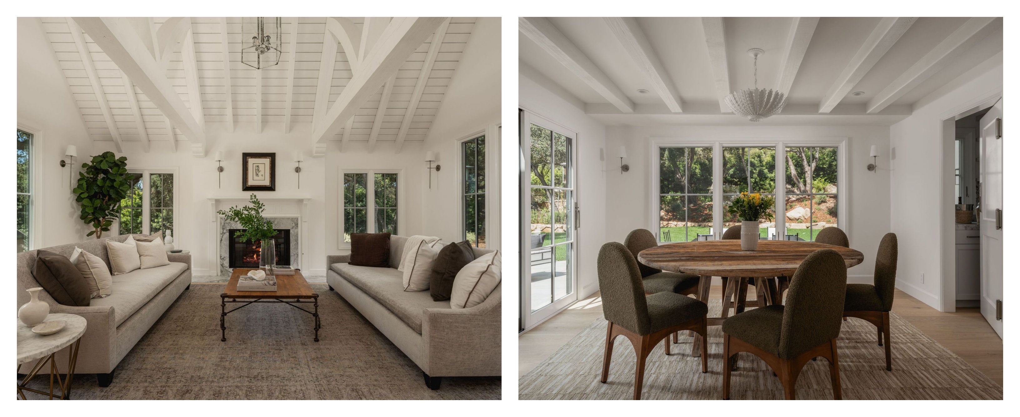 Outdoor landscape elements at property
