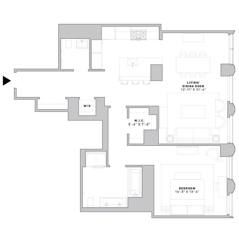 Loft-style 1 Bed | 1.5 Bath Full Service Condo in Gramercy