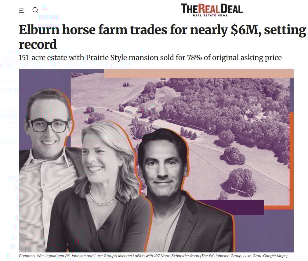 Elburn Horse Farm Trades for Nearly $6M, Setting Kane County Record