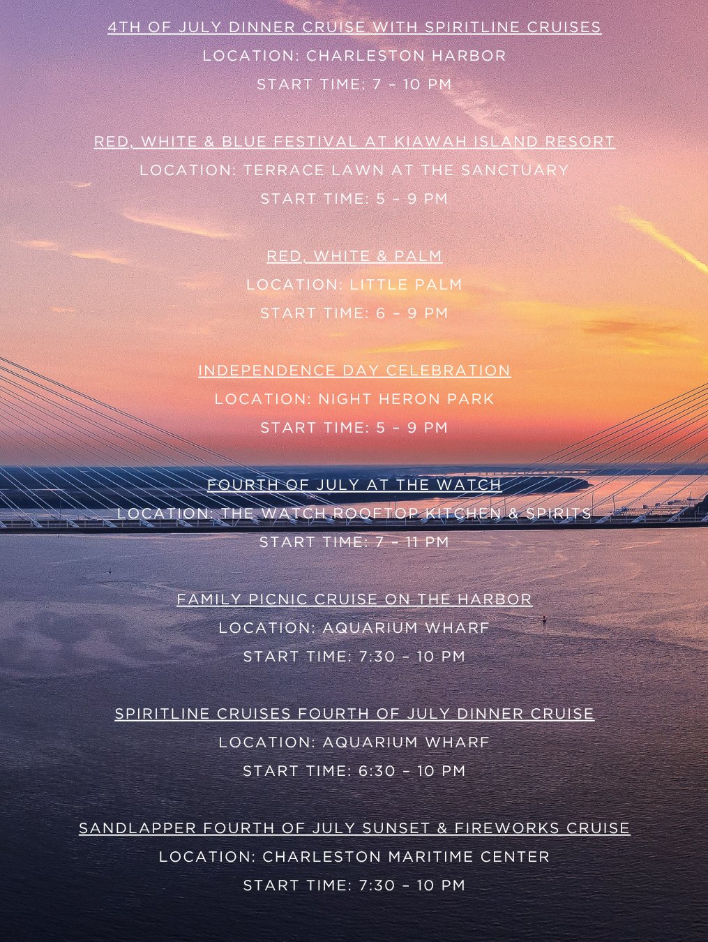 Where to Watch Fireworks in CHS 