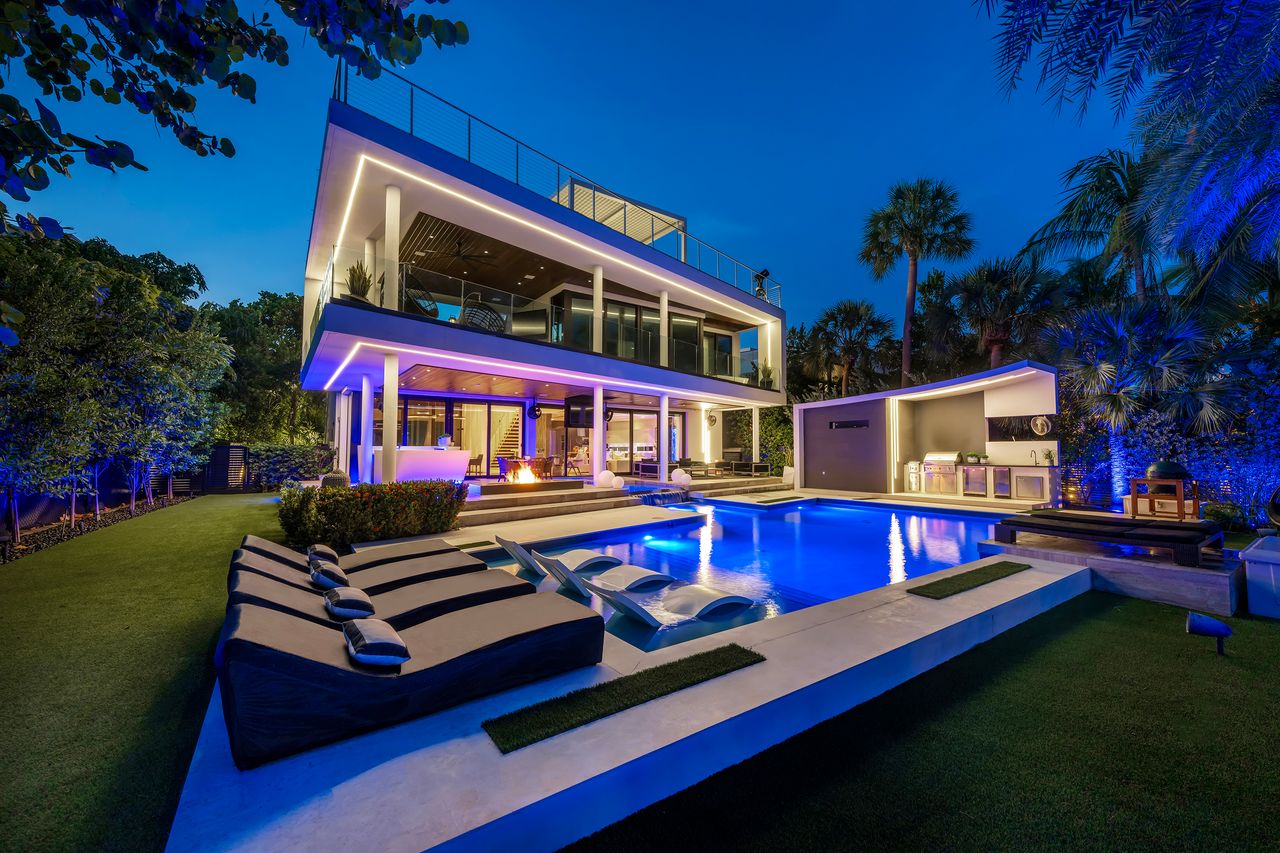 Striking Modern Tri-Level Waterfront Estate
