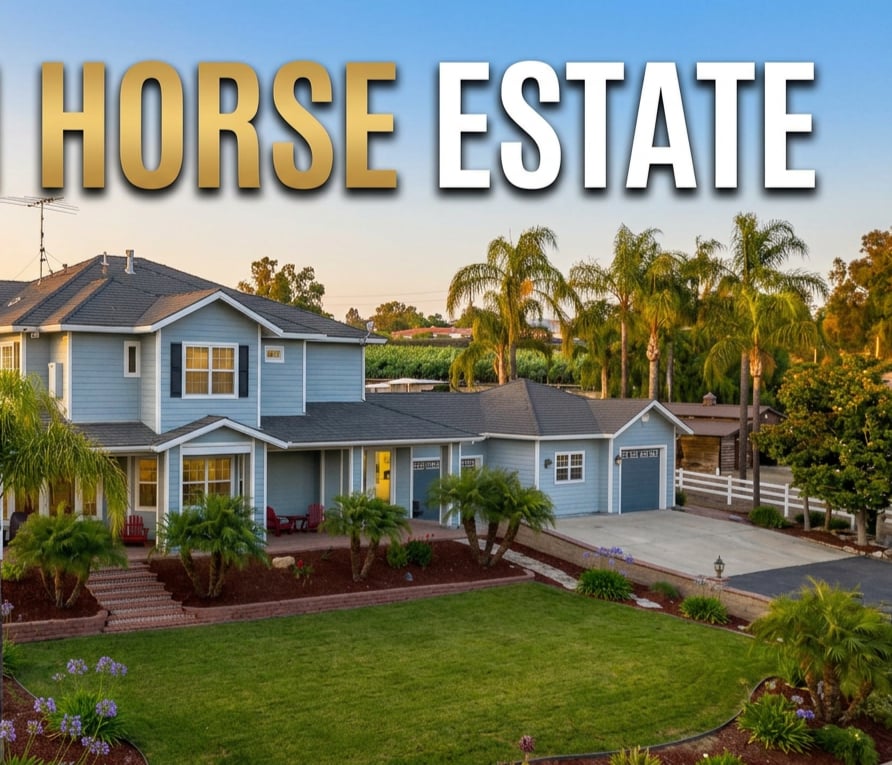 Bonsall Equestrian Home for Sale | 2.5 Acres, 4-Stall Barn & RV Garage
