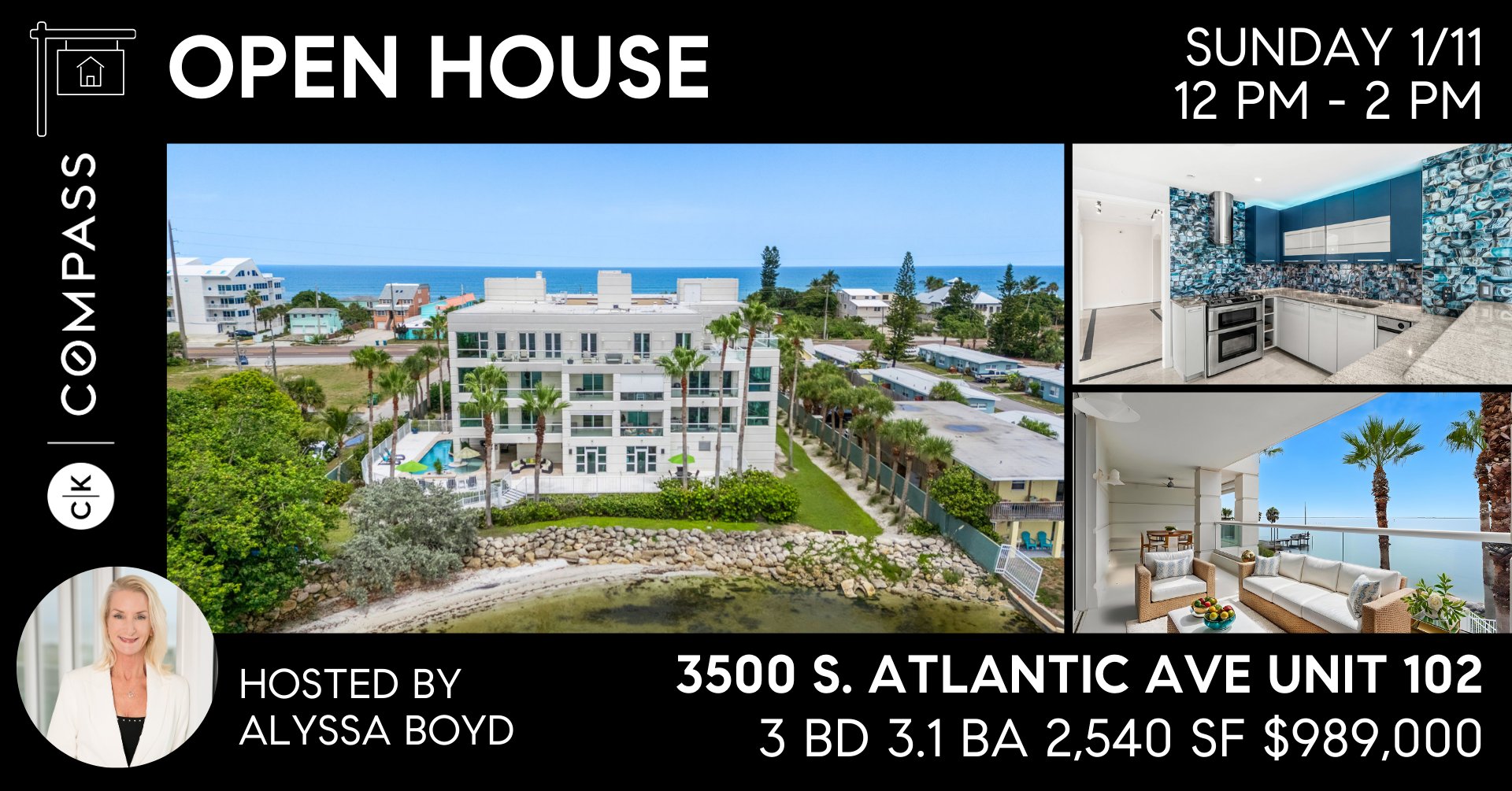 Open house at 3500 S Atlantic Avenue Cocoa Beach waterfront condo