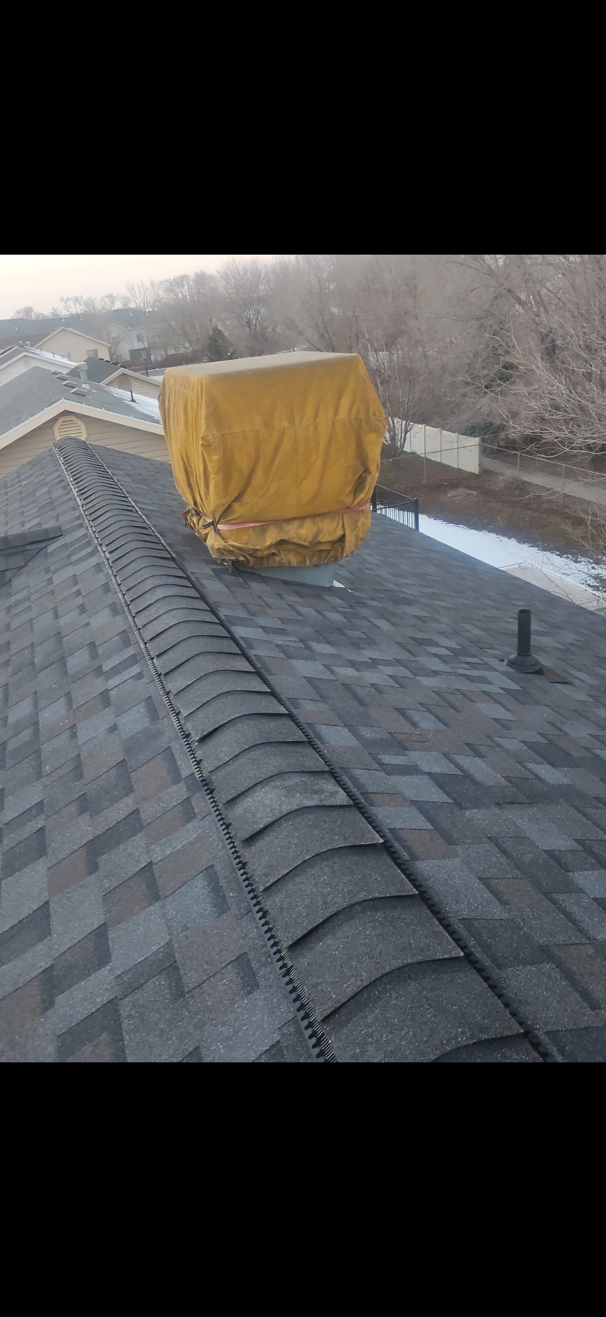 Winter Roof with Covered Swamp Cooler